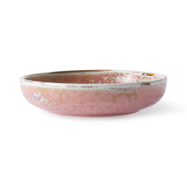 Ceramic Deep Plate Rustic Pink