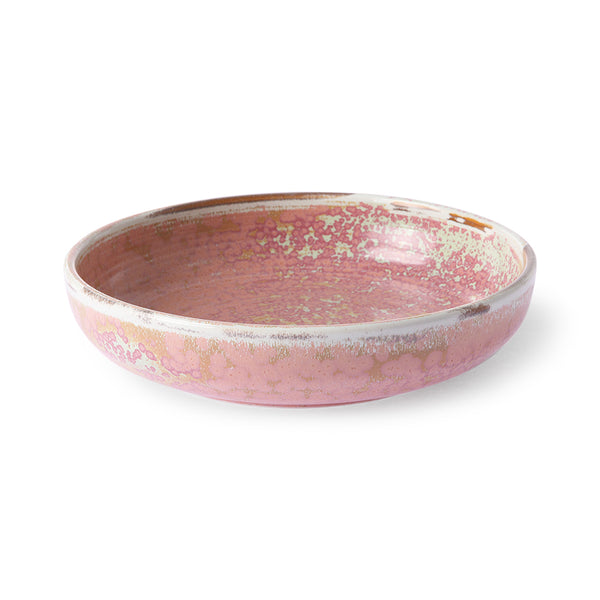 Ceramic Deep Plate Rustic Pink