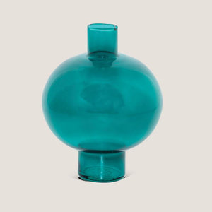 Petrol Recycled Glass Vase
