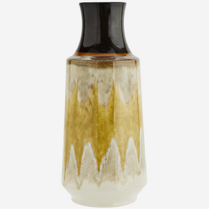 Stoneware Vase Cream/Yellow
