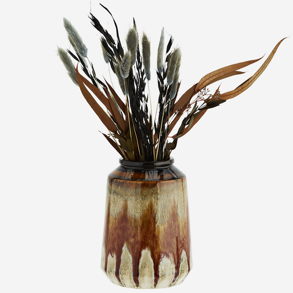 Stoneware Vase Brown/Orange