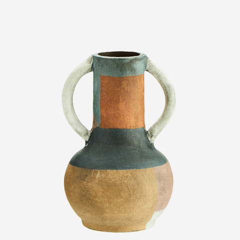 Terracotta Vase Naturel/Dusty blue