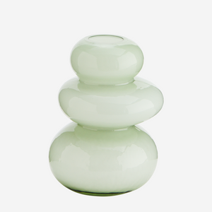 Round Glass Vase Dusty Green
